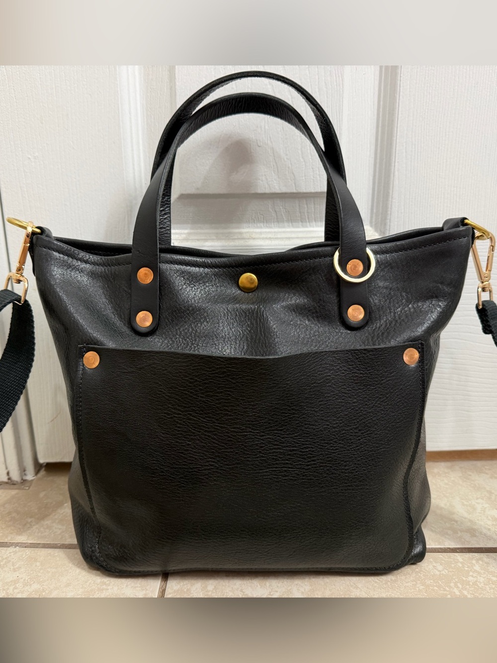 KMM & Co Black Bulldog Mini Travel Tote